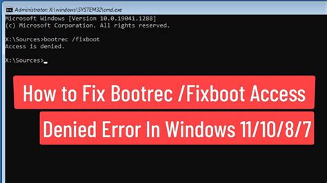 bootrec exe|fixboot windows 10.